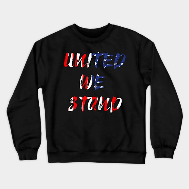 USA United we Stand Crewneck Sweatshirt by Rayrock76